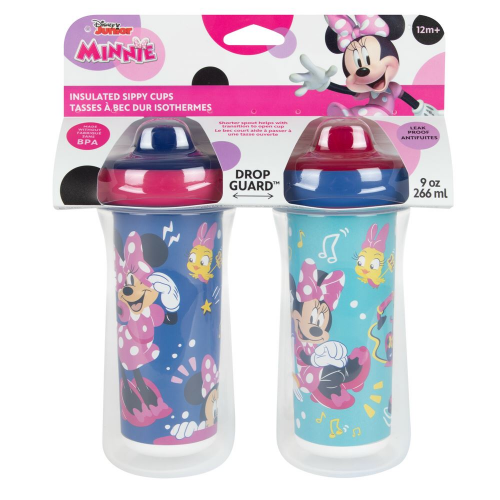 FIRST YEARS - DISNEY - MINNIE MOUSE - INSULATED 9oz SIPPY CUPS 2pk (Case of 2)