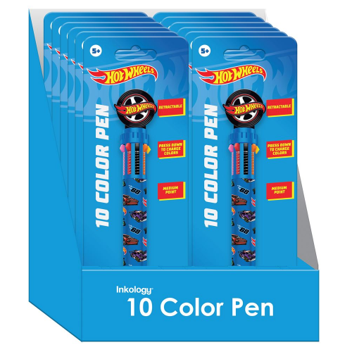 HOT WHEELS - 10 COLOR - JUMBO PEN (Case of 12)