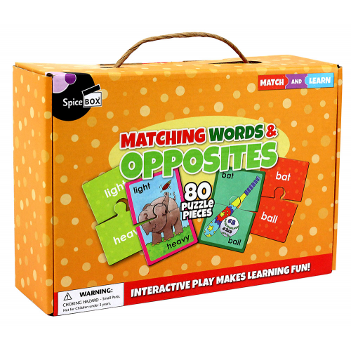 MATCH & LEARN - MATCHING WORDS & OPPOSITES (Case of 12)