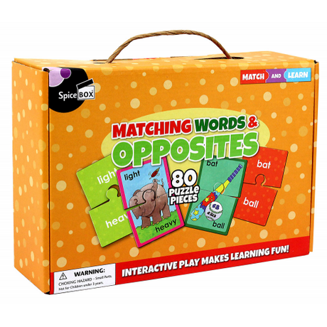 MATCH & LEARN - MATCHING WORDS & OPPOSITES (Case of 12)