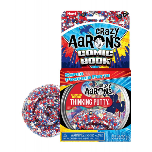 4" TIN - TRENDSETTERS - COMIC BOOK THINKING PUTTY (Case of 6)