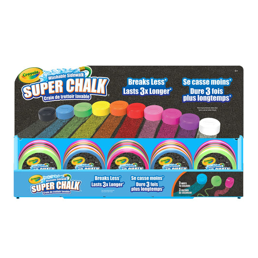 Washable Sidewalk Super Chalk Assortment Tray (Case of 30)
