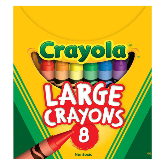 Crayola Large Crayons, 8 Count (Case of 144)