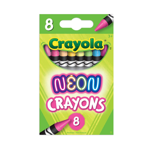 Crayola Neon Crayons, 8 Count (Case of 48)