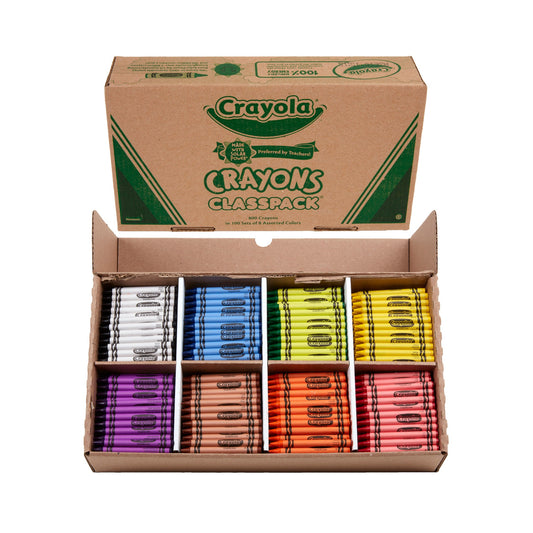 Crayola Crayon Classpack, 800 Count - 8 Colours (Case of 1)