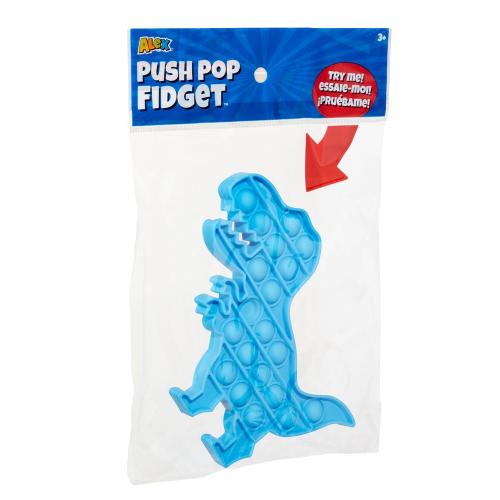BLUE DINOSAUR PUSH POP FIDGET (Case of 25)