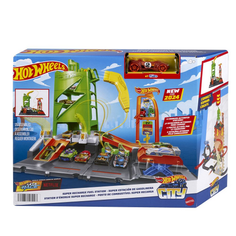 HOT WHEELS - CITY SUPER RECHARGE FUEL STATION PLAYSET (Case of 2)