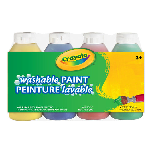 Crayola Washable Paint, 4 Pack (Case of 4)