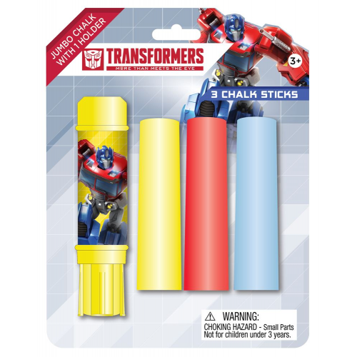 TRANSFORMERS - 3pk JUMBO CHALK - w/HOLDER (Case of 12)