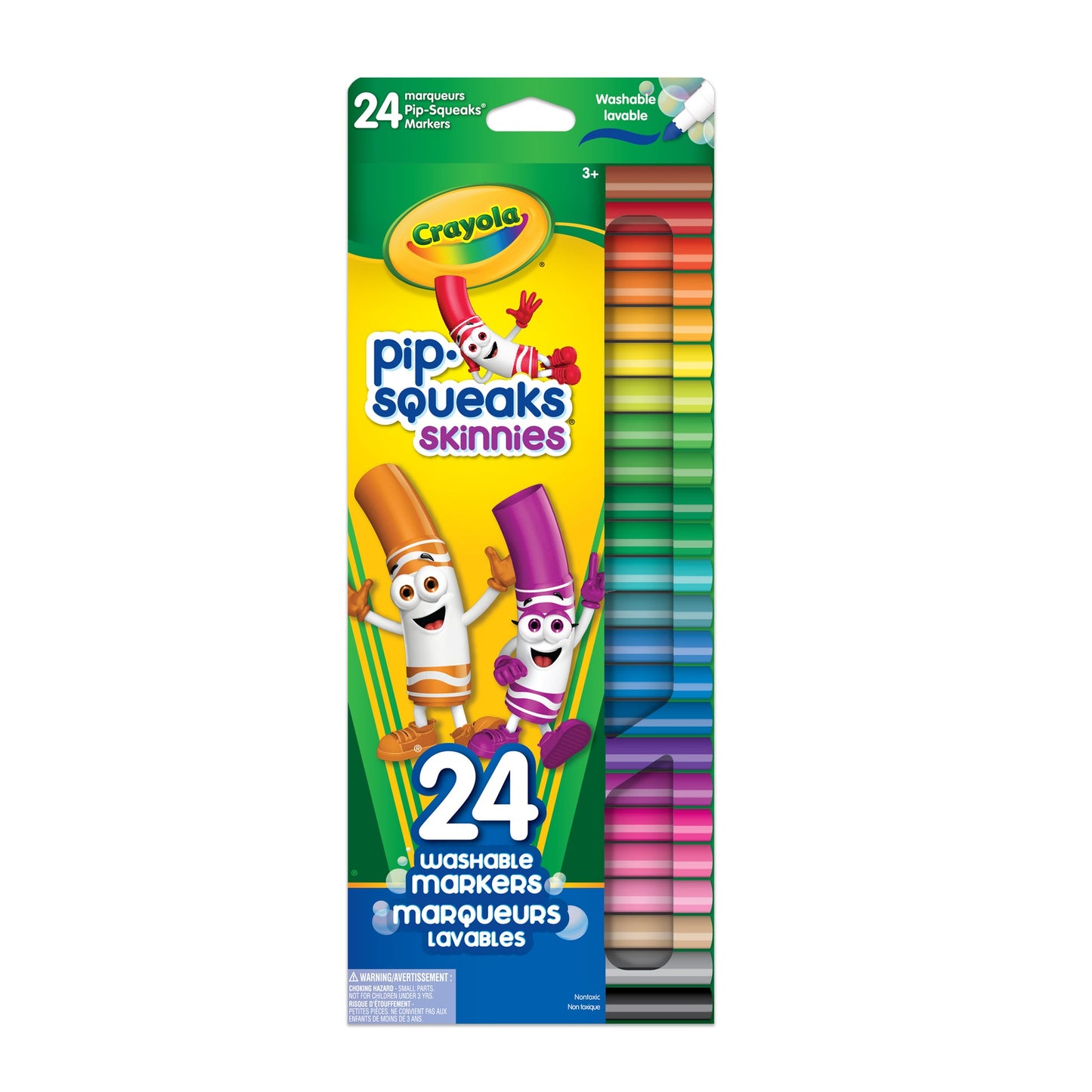 Crayola Pip-Squeaks Skinnies Washable Markers, 24 Count (Case of 12)