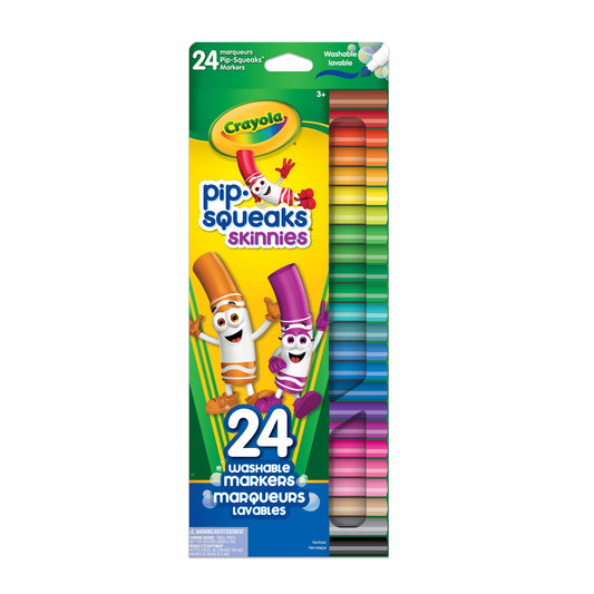 Crayola Pip-Squeaks Skinnies Washable Markers, 24 Count (Case of 12)