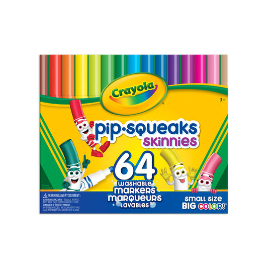 Crayola Pip-Squeaks Skinnies Washable Markers, 64 Count (Case of 12)