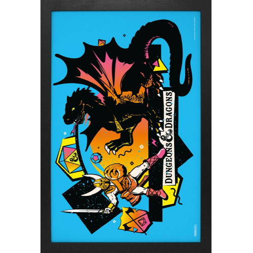 DUNGEONS and DRAGONS - DRAGON BATTLE - VINTAGE - 11" x 17" GEL PRINT (Case of 6)