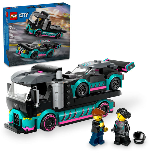 60406 Race Car and Car Carrier Truck (Case of 5)
