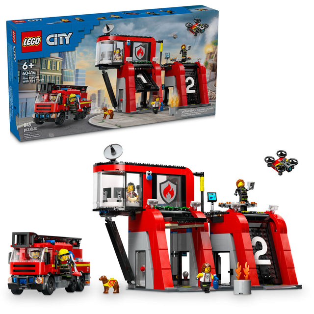 60414 Fire Station with Fire Truck (Case of 2)