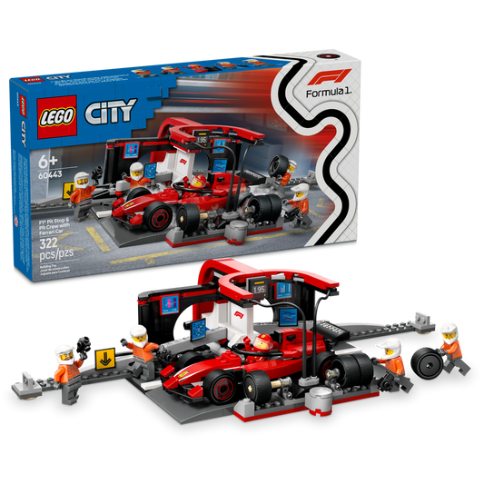 60443 F1® Pit Stop & Pit Crew with Ferrari Car (Case of 3)