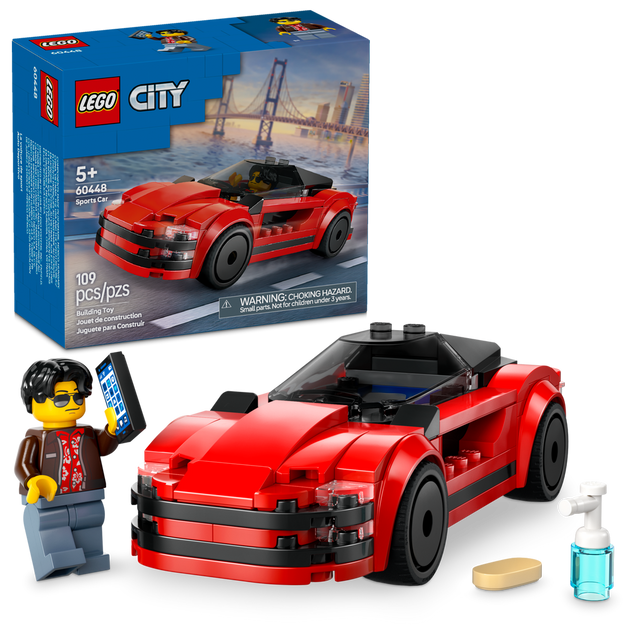 60448 Red Sports Car (Case of 4)