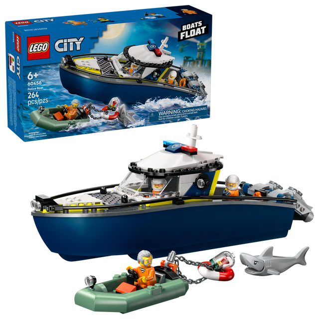 60456 Police Boat Chase (Case of 2)