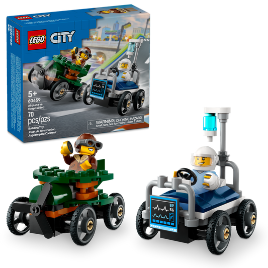 60459 Airplane vs. Hospital Bed Race Car Pack (Case of 5)