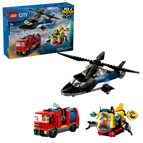60462 Helicopter, Fire Truck & Submarine Remix (Case of 2)