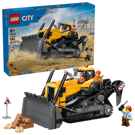 60466 Yellow Bulldozer (Case of 3)