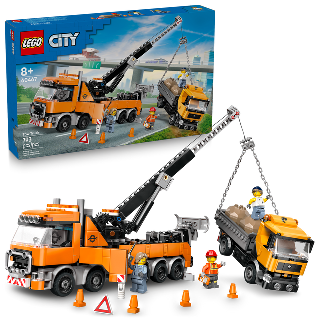 60467 Heavy-Duty Recovery Tow Truck with Crane (Case of 3)