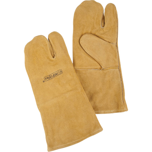 Weld-Mate Premium Comfoflex™ One-Finger Welding Mitt Welding, Split Cowhide, Size Large