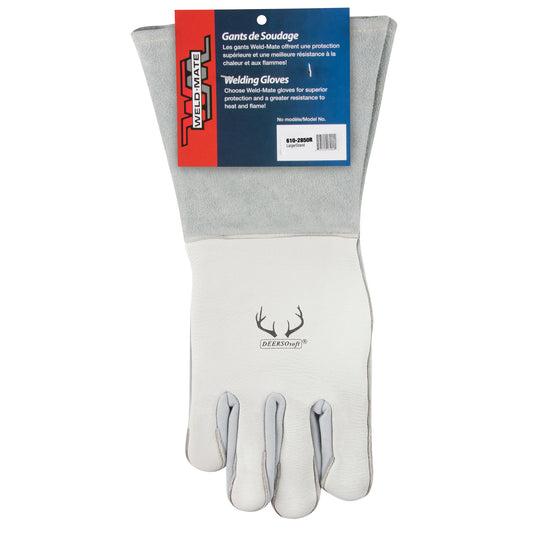 Weld-Mate Comfoflex® Welding Gloves, Split Deerskin, Size Large