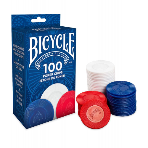 BICYCLE - 2g 100 COUNT - PLASTIC POKER CHIPS (Case of 12)