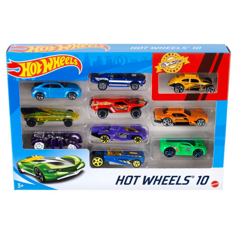 HOT WHEELS - 1:64 DIECAST - 10pk VEHICLES (Case of 6)