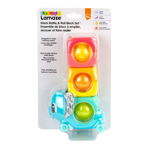 LAMAZE - STACK  RATTLE & ROLL BLOCK SET (Case of 6)