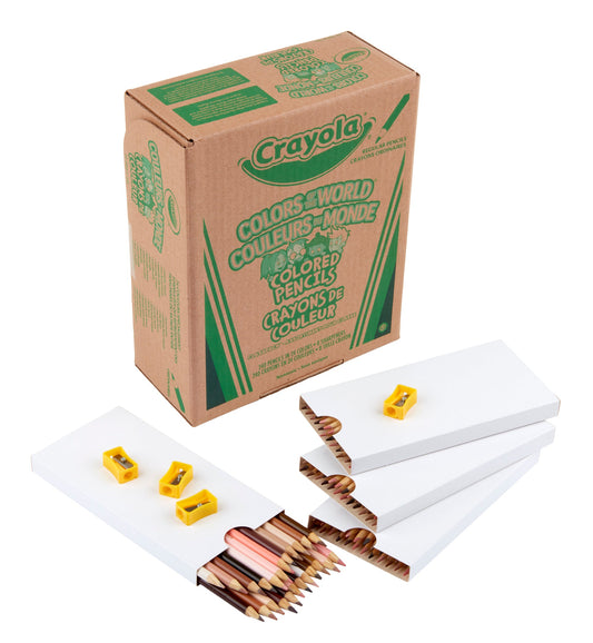 Crayola Colors of the World Coloured Pencils Classpack, 240 Count (Case of 4)