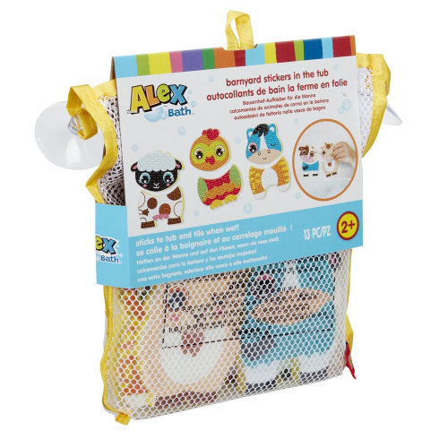 ALEX - BATH - MIX & MATCH BARNYARD STICKERS (Case of 6) OUT THERE FIRST