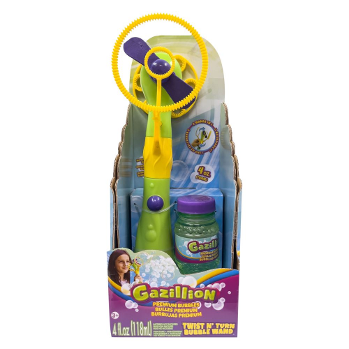 GAZILLION - TWIST N TURN BUBBLE WAND (Case of 3) FUNRISE TOYS