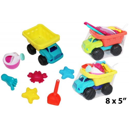 DUMP TRUCK WITH BEACH TOYS 7PC (Case of 12)