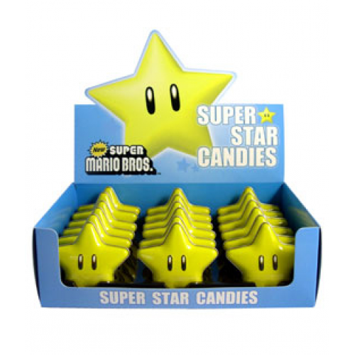 NINTENDO - SUPER MARIO - STAR STRAWBERRY CANDY TIN - CDU (Case of 18)