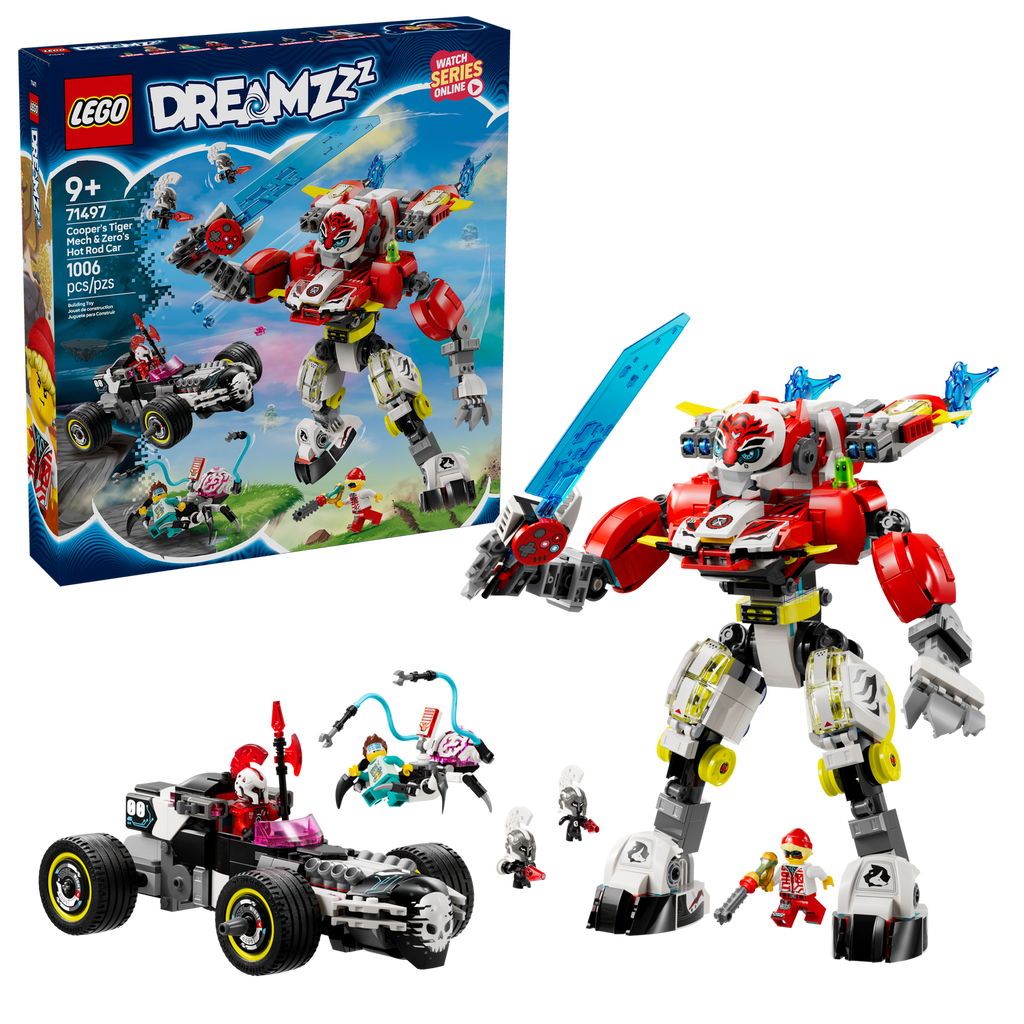 71497 Cooper's Tiger Mech & Zero's Hot Rod Car (Case of 3)