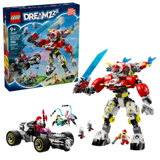 71497 Cooper's Tiger Mech & Zero's Hot Rod Car (Case of 3)