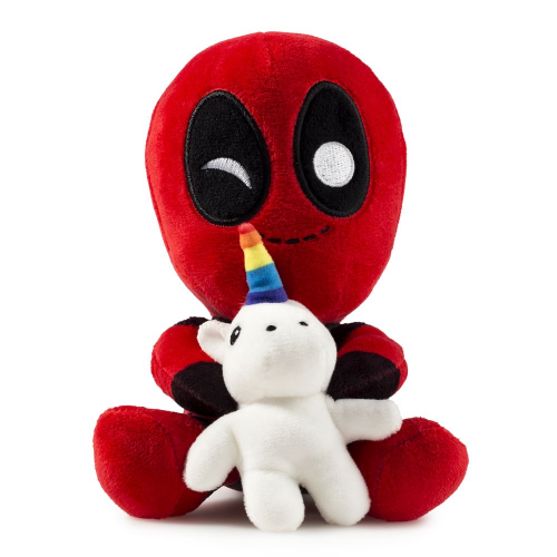 MARVEL - DEADPOOL w/UNICORN- 7.5" PHUNNY PLUSH (Case of 6)