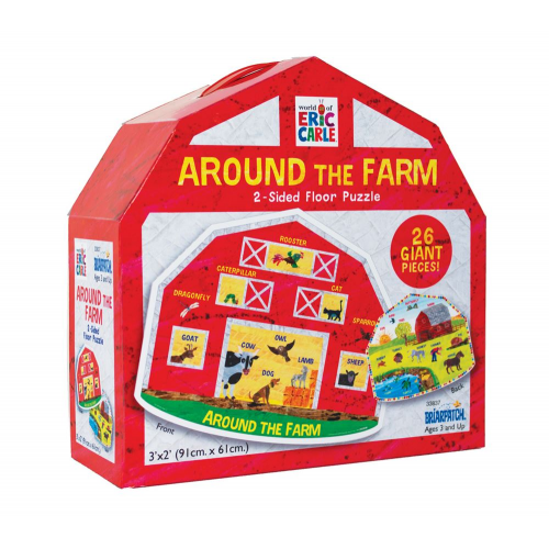 BRIARPATCH - WORLD of ERIC CARLE - AROUND the FARM - 2-Sided FLOOR PUZZLE (Case of 6)