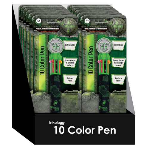 TRANSFORMERS - 10 COLOR- JUMBO PEN (Case of 12)