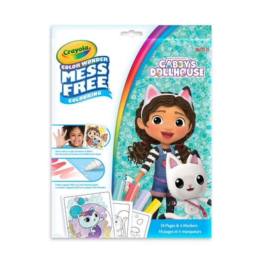 Crayola  Color Wonder Mess-Free Colouring Pages & Mini Markers, Gabby's Dollhouse