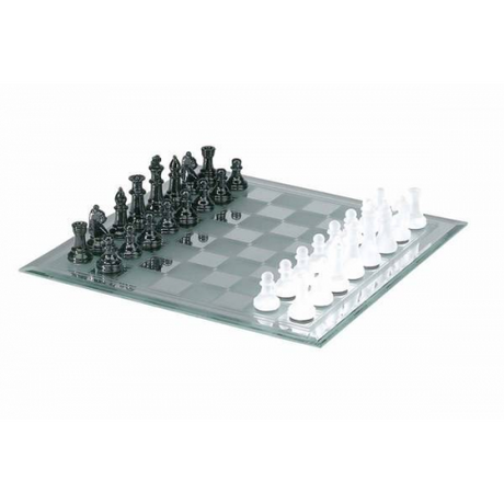 13 3/4"  MIRROR BOARD CHESS SET (Case of 4)