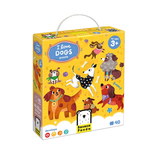 I LOVE DOGS - 40pc PUZZLE (3+) (Case of 10)