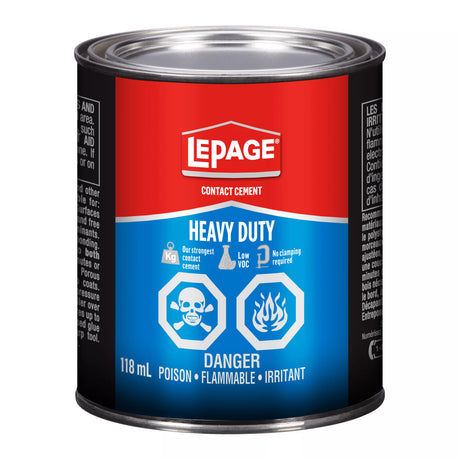 LePage Contact Cement, Light Amber Heavy Duty, 118 ml Can, Pack of 1 LePage
