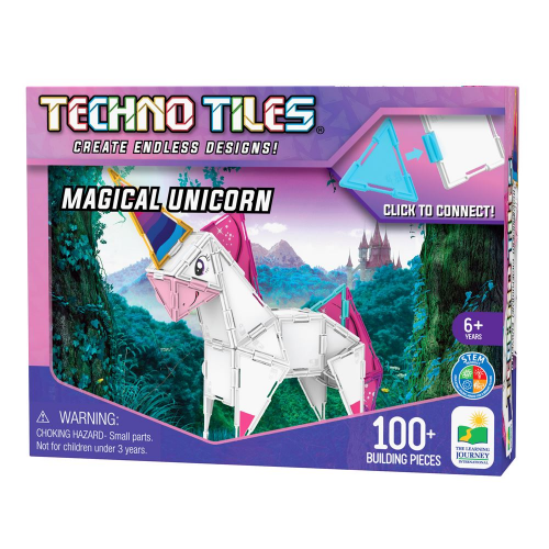 TECHNO TILES - MAGICAL UNICORN - 100pcs (Case of 12)