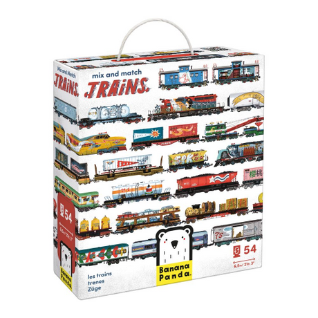 MIX and MATCH - TRAINS 54pc PUZZLE (5+) (Case of 6)