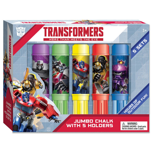 TRANSFORMERS - 5pk JUMBO CHALK (Case of 6)