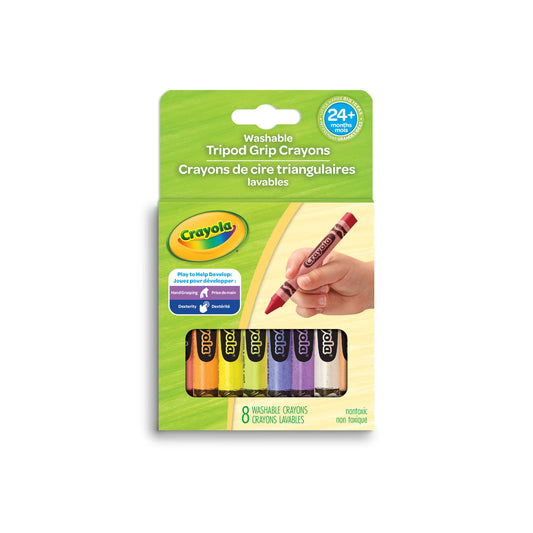 Crayola Washable Tripod Grip Crayons (Case of 12)