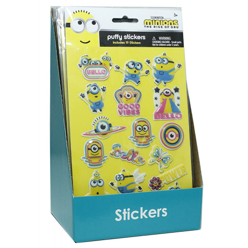 MINIONS PUFFY STICKER (Case of 6)